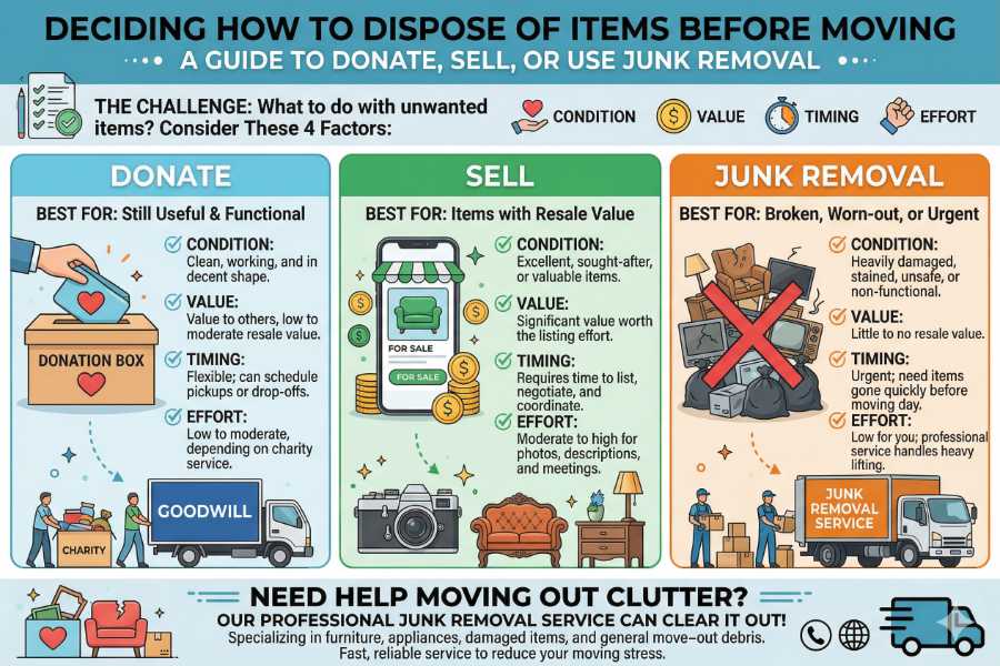 Donate, Sell, or Junk Removal: How to Decide