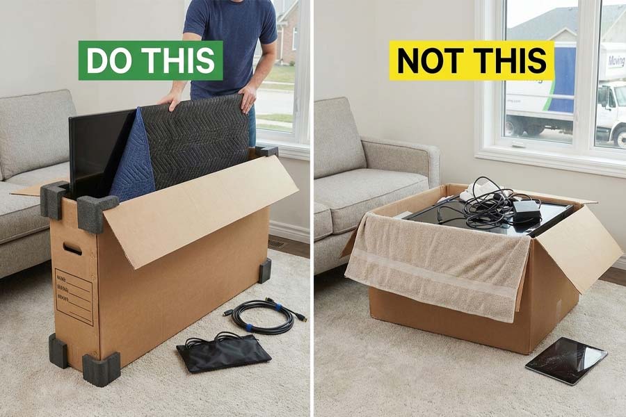 Packing Electronics & TV Screens